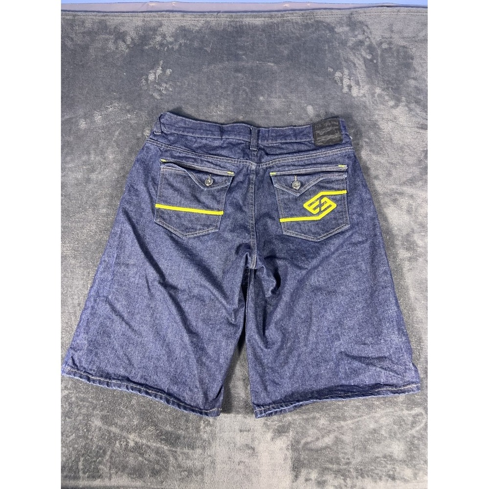 Vintage Enyce A Sean‎ Combs Co Men 38 Baggy Denim Shorts Y2K Hip Hop Dark Wash